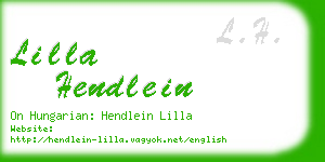 lilla hendlein business card